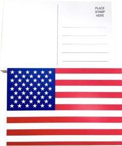 500PCS American Flag Postcards – Patriotic Greeting Cards Ready to Mail