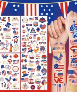 500PCS USA Tattoo Stickers - All-Ages Patriotic