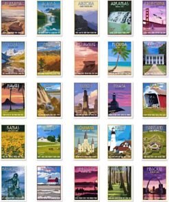 100PCS Vintage Hawaii Postcard – Aloha State Greetings in Retro Style