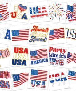 500PCS American Flag Tattoos - Temporary Body Art Stickers