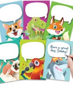 100PCS Word Bubble Postcards - Bulk Thinking of You Postcards Pack for Kids, Friends, Teacher